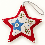 Handcrafted Star-Shaped Christmas Ornaments