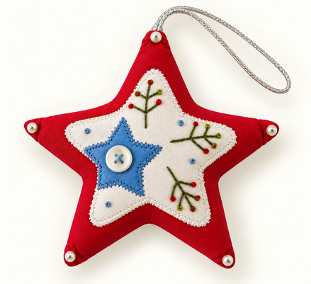 Handcrafted Star-Shaped Christmas Ornaments