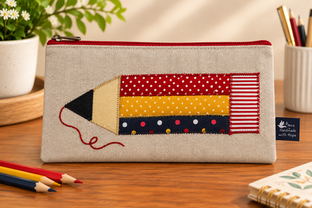 Handcrafted Fabric Pencil Case