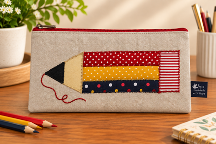 Handcrafted Fabric Pencil Case