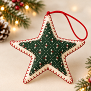 Handcrafted Star-Shaped Christmas Ornaments