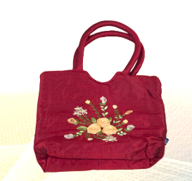 Embroidered Silk Handbag