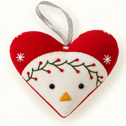 Handcrafted Heart-Shaped Christmas Ornaments