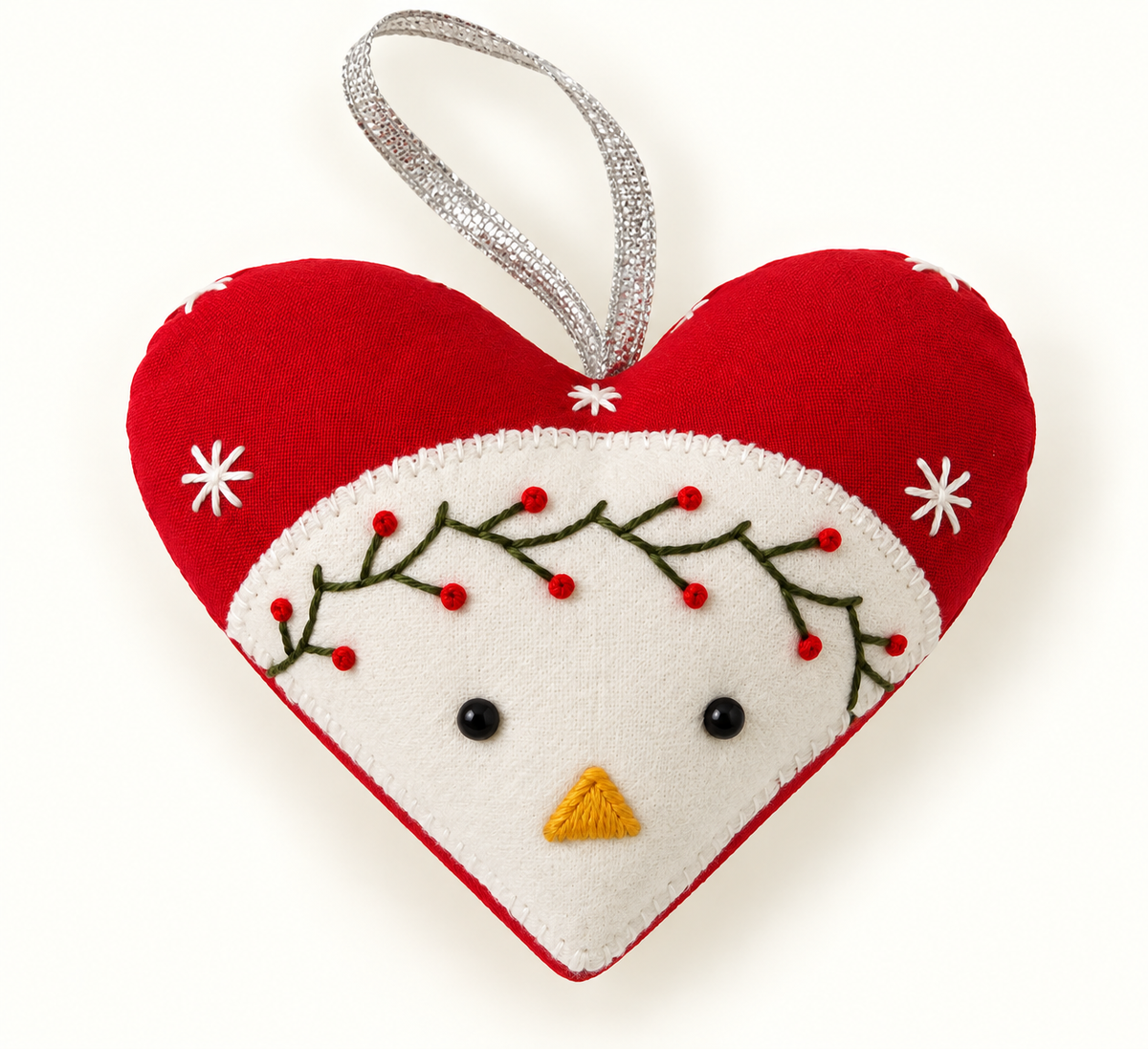 Handcrafted Heart-Shaped Christmas Ornaments