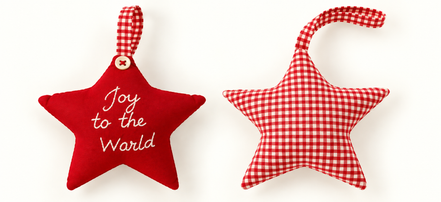 Handcrafted Star-Shaped Christmas Ornaments