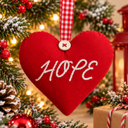 Handcrafted Heart-Shaped Christmas Ornaments