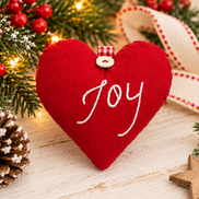 Handcrafted Heart-Shaped Christmas Ornaments