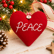 Handcrafted Heart-Shaped Christmas Ornaments