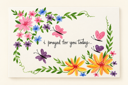 Handmade card - I prayed for you