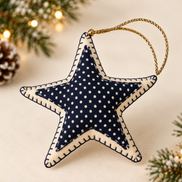 Handcrafted Star-Shaped Christmas Ornaments