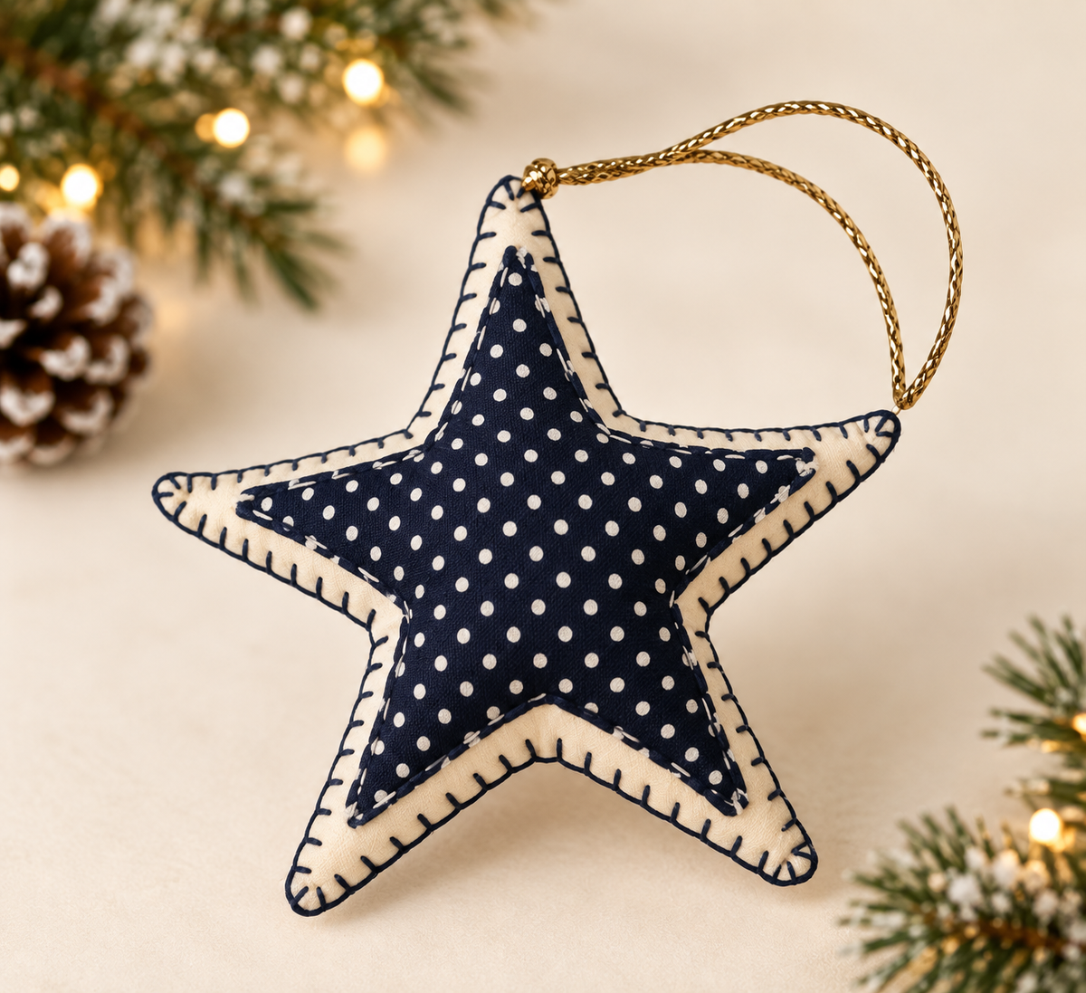 Handcrafted Star-Shaped Christmas Ornaments