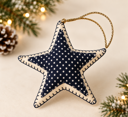 Handcrafted Star-Shaped Christmas Ornaments