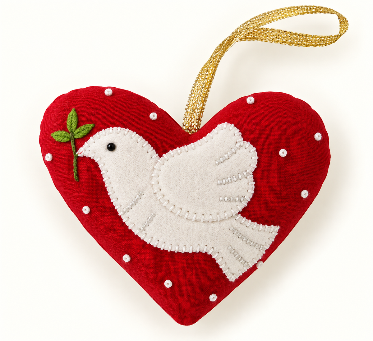 Handcrafted Heart-Shaped Christmas Ornaments