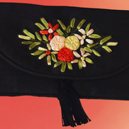 Satin Embroidered Eyeglass Case