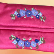 Satin Embroidered Tissue Holder