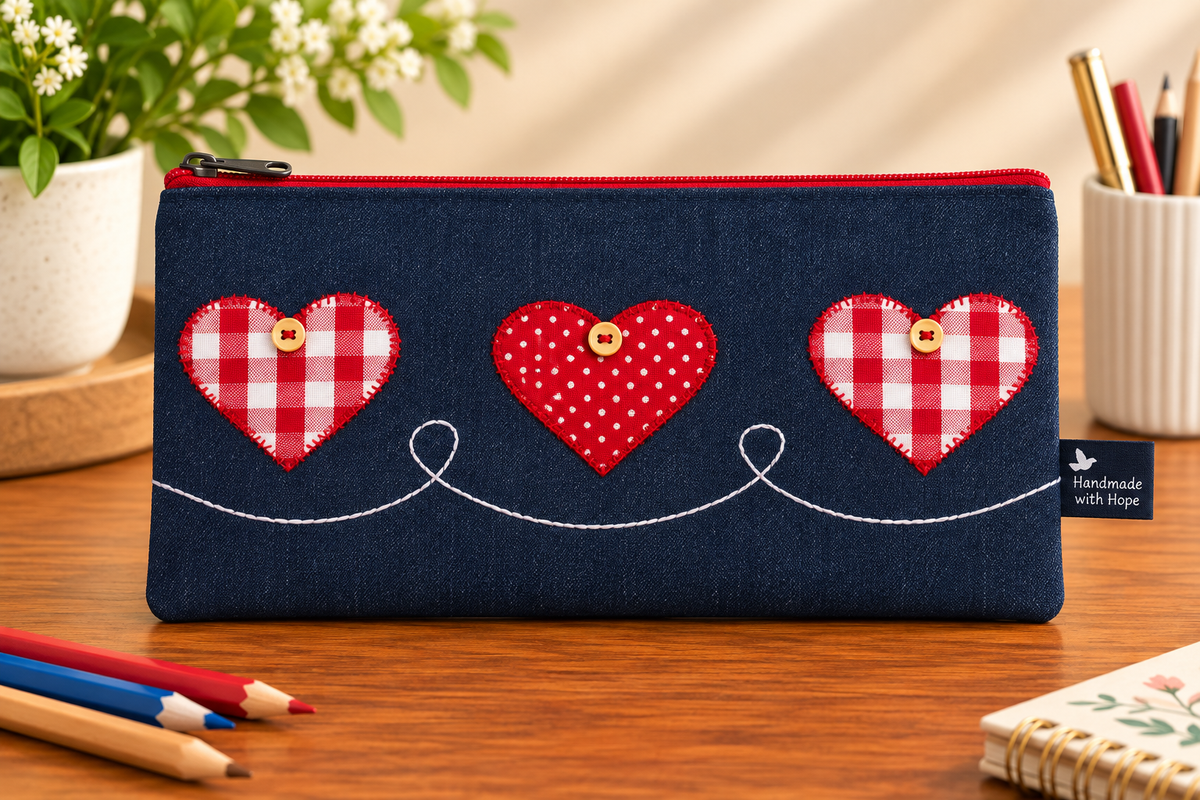 Handcrafted Fabric Pencil Case