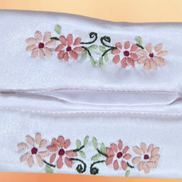 Satin Embroidered Tissue Holder