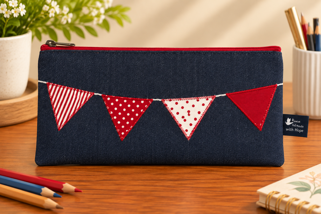 Handcrafted Fabric Pencil Case