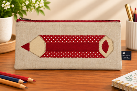 Handcrafted Fabric Pencil Case