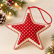 Handcrafted Star-Shaped Christmas Ornaments