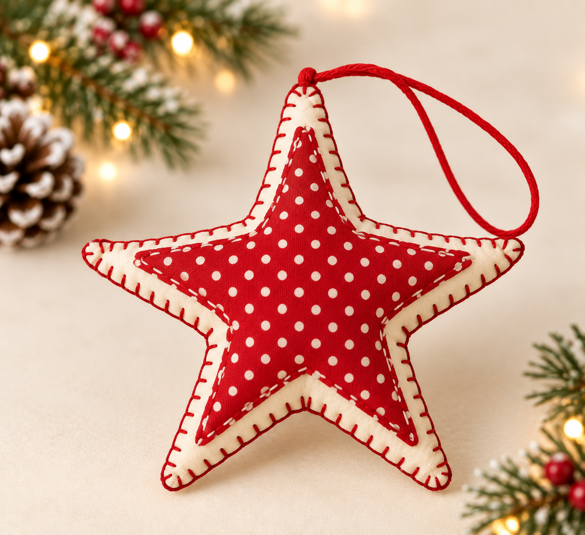 Handcrafted Star-Shaped Christmas Ornaments