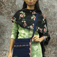 Embroidered Motif Crossbody Bag (Elephant Design)