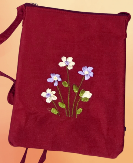 Embroidered Crossbody Sling Bag