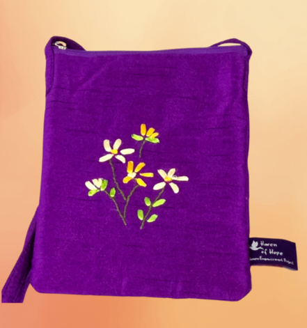 Embroidered Crossbody Sling Bag