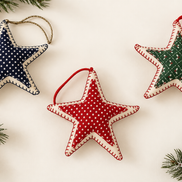 Handcrafted Star-Shaped Christmas Ornaments