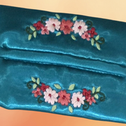 Satin Embroidered Tissue Holder